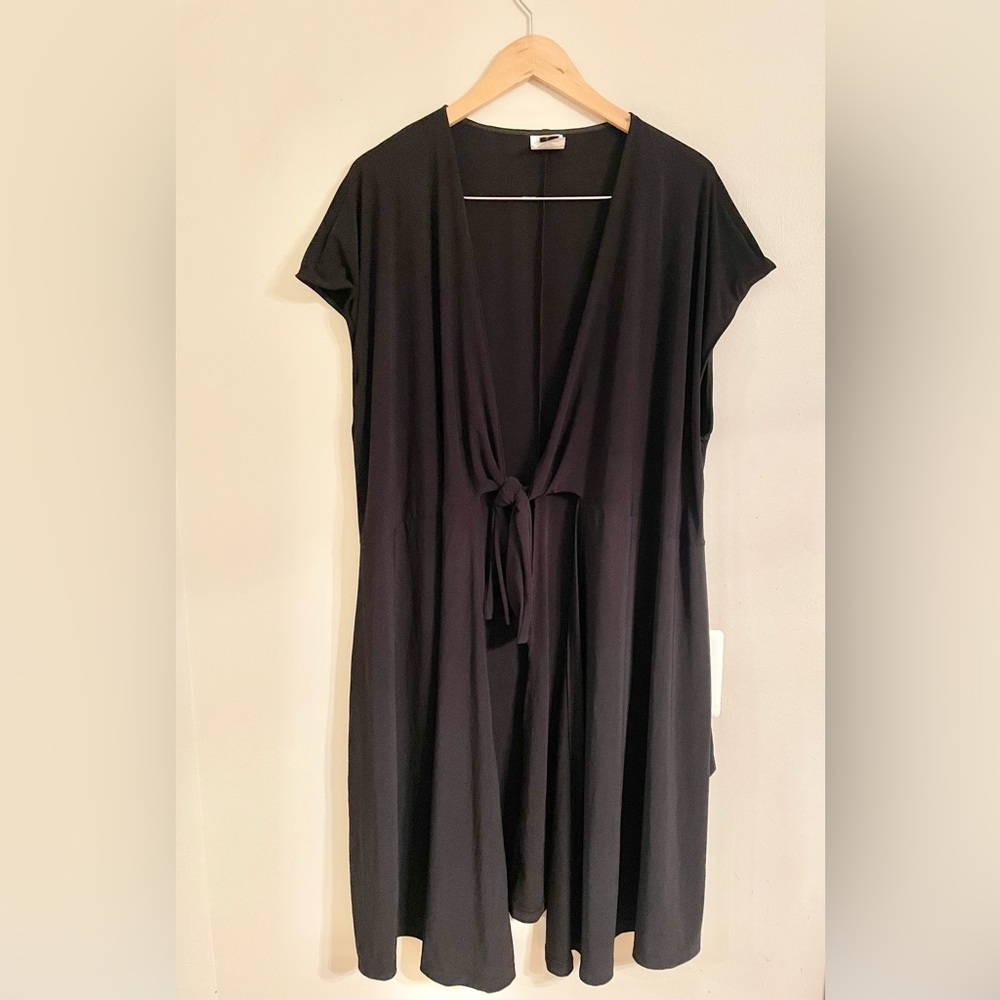Miraclesuit Cover Up Swim Cap Sleeve Gothic Summer Dress Size 3X Black Pockets